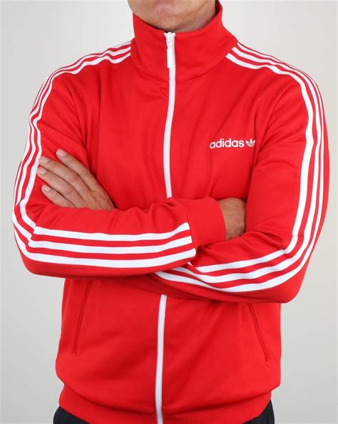 beckenbauer adidas jacke rot|Adidas originals Beckenbauer tracksuit.